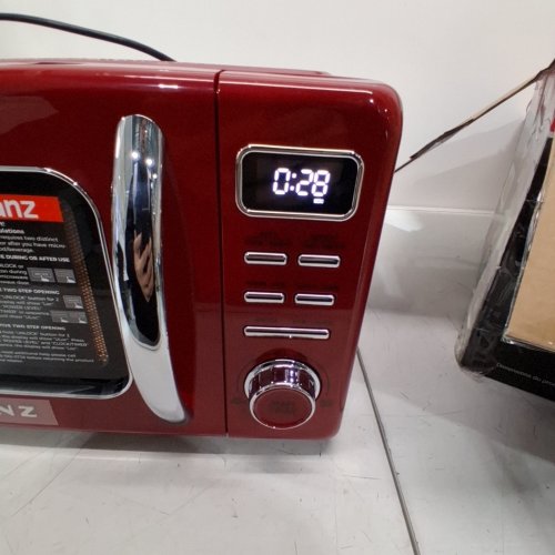 GALANZ RETRO STYLE COUNTERTOP MICROWAVE OVEN - 0.7CU.FT - RED (MODEL: GLCMKZ07RDR07) image 2