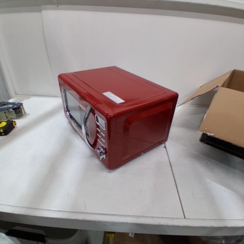 GALANZ RETRO STYLE COUNTERTOP MICROWAVE OVEN - 0.7CU.FT - RED (MODEL: GLCMKZ07RDR07) image 6