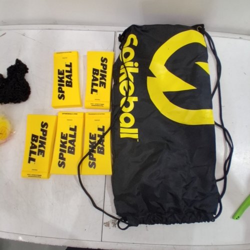 5PC SPIKEBALL ORIGINAL ROUNDNET GAME SET WITH CARY BAG & BALLS - YELLOW/BLACK (MODEL: S-CM-002) image 3