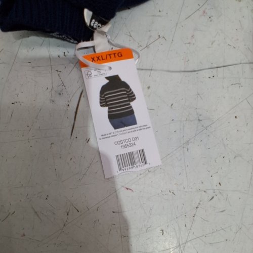 WOMENS' ELLA MOSS LONG SLEEVE STRIPED KNIT SWEATER - 2XL - NAVY BLUE/WHITE (STYLE: 1955324) image 2