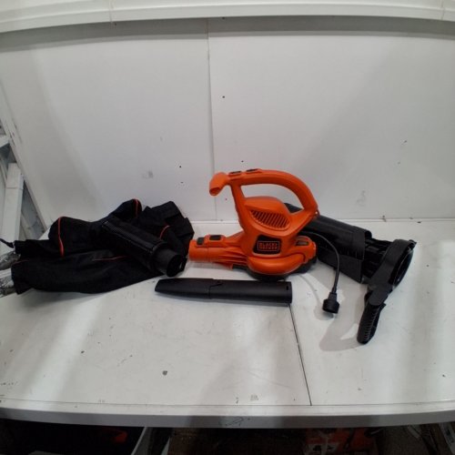 BLACK+DECKER 3-IN-1 VACPACK CORDED ELECTRIC LEAF BLOWER, VACUUM & MULCHER WITH BACKPACK BAG - 250MPH - 400CFM - BLACK/ORANGE (MODEL: BEBL7000) image 2