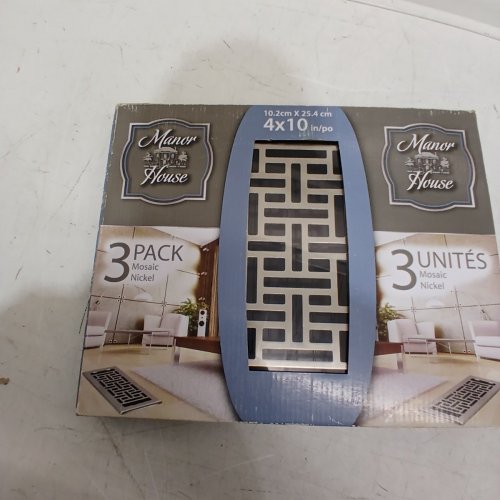 3PK MANOR HOUSE ORIENTAL FLOOR REGISTER VENT COVERS - 3" X 10" - BRUSHED NICKEL (MODEL: 7896310) image 5