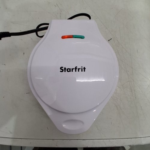 STARFRIT NON-STICK SCRATCH RESISTANT ELECTRIC WAFFLE MAKER - 7" - WHITE image 2