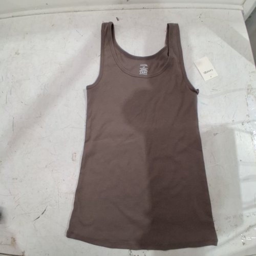 WOMAN'S GEORGE SCOOP NECK TANK TOP - SMALL - BROWN (STYLE: GRF61006LD) image 2