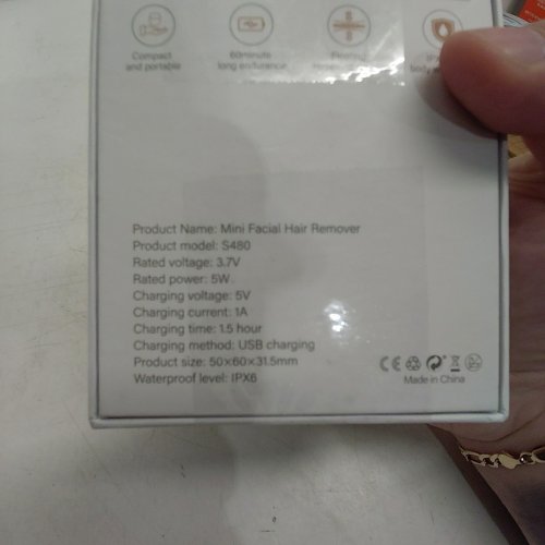 MINI FACIAL HAIR REMOVER - WHITE (MODEL: S480) image 6
