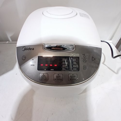 MIDEA LOW SUGAR FUNCTION RICE COOKER WITH STAINLESS STEEL STEAMER - 6 CUP - WHITE (MODEL: 1993090) image 2