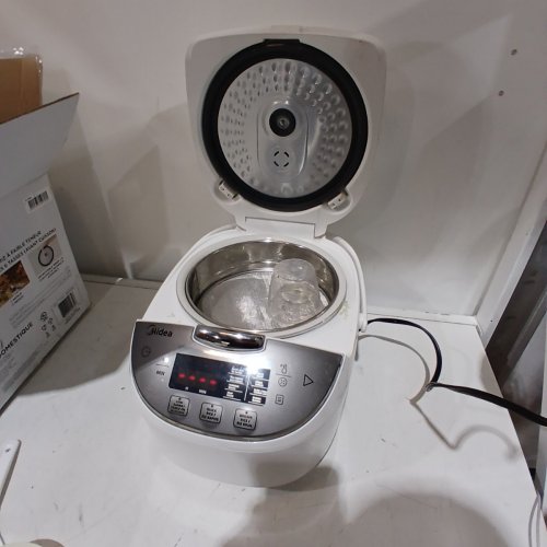 MIDEA LOW SUGAR FUNCTION RICE COOKER WITH STAINLESS STEEL STEAMER - 6 CUP - WHITE (MODEL: 1993090) image 3