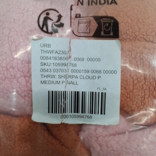 UO HOME MARSHMELLOW CLOUD FLEECE THROW BLANKET - 50" X 60" - PINK / ORANGE image 2