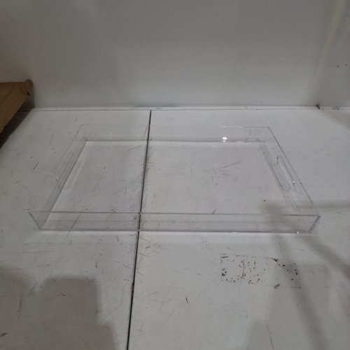 TRANSPARENT ACRYLIC SERVING TRAY - CLEAR image 2