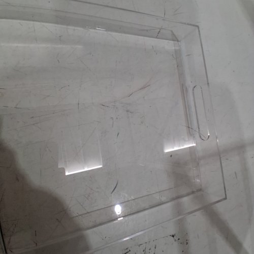 TRANSPARENT ACRYLIC SERVING TRAY - CLEAR image 3
