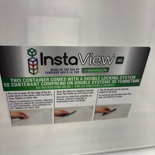 3PK INSTAVIEW DOUBLE LOCKING LID SYSTEM CONTAINER - 45 QT - CLEAR image 2