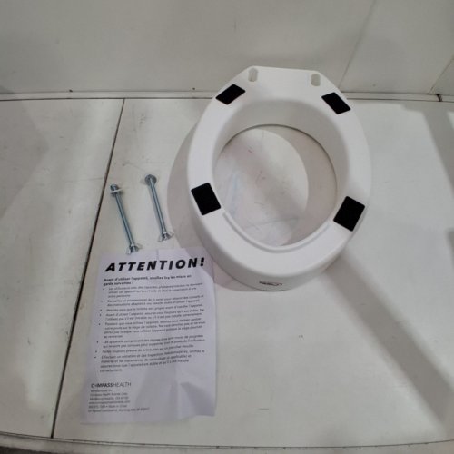 CAREX HEALTH BRANDS 3.5" TOILET SEAT ELEVATOR 300LBS CAPACITY- ELONGATED (MODEL: B30800) image 2