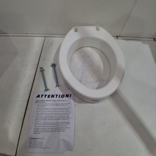 CAREX HEALTH BRANDS 3.5" TOILET SEAT ELEVATOR 300LBS CAPACITY- ELONGATED (MODEL: B30800) image 3
