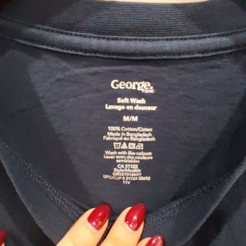 MEN'S GEORGE SOFT WASH COTTON T-SHIRT - MEDIUM - NAVY (STYLE: GRY21016MN) image 3