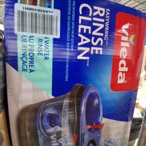 VILEDA EASYWRING RINSECLEAN SPIN MOP & BUCKET SYSTEM - GREY/BLUE image 3