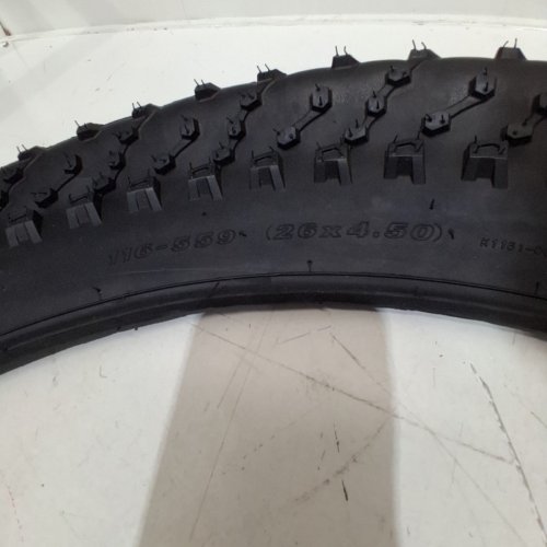 SURFACE 604 STUDDED FAT BICYCLE TIRE WITH INNER TUBE - 26" X 4.50" - BLACK image 3