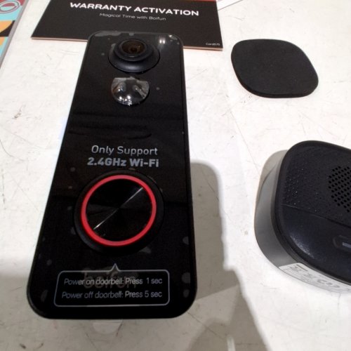 BOIFUN ULTRA-WIDE RANGE DOORBELL -180° WIDE VIEW - HUMAN DETECTION - BLACK (STYLE: BELL J7) image 2