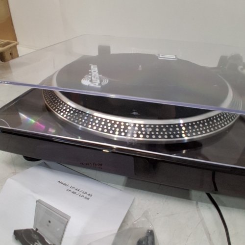 PROSUCO VINYL RECORD PLAYER BLUETOOTH TURNTABLE WITH MAGNETIC CARTRIDGE 2-SPEED BELT DRIVE HIGH-FIDELITY PLAYER WITH AUTO-RETURN, PITCH CONTROL & PREAMP - GLOSSY BLACK (MODEL: LP-45) image 5