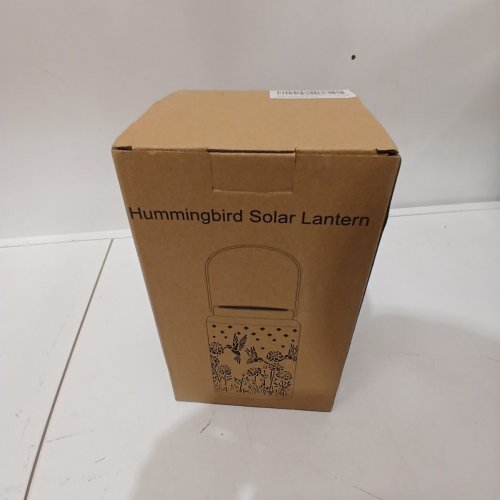 BRIZLED HUMMINGBIRD OUTDOOR SOLAR HANGING LANTERN - BRONZE image 3