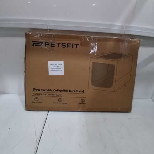 PETSFIT COLLAPSIBLE SOFT CRATE FOR DOGS ADJUSTABLE FABRIC COVER BY SPIRAL IRON - MEDIUM - BEIGE/BROWN (MODEL: DCC1041304WN) image 4