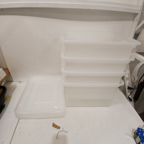 4PK IRIS USA PLASTIC STORAGE BIN TOTE - 33L - CLEAR (MODEL: FB-21E/FB-21EE) image 2