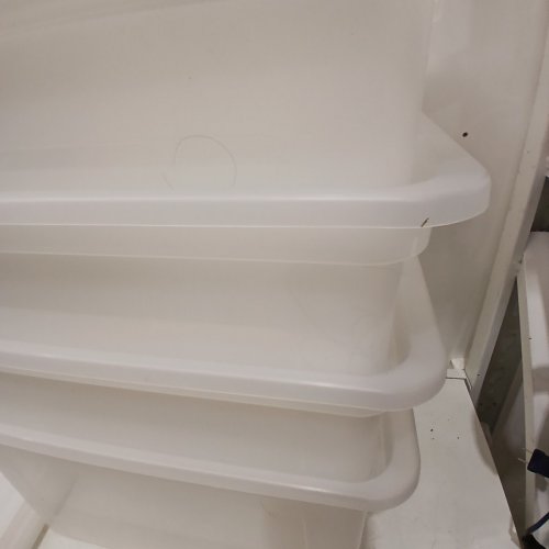 4PK IRIS USA PLASTIC STORAGE BIN TOTE - 33L - CLEAR (MODEL: FB-21E/FB-21EE) image 3