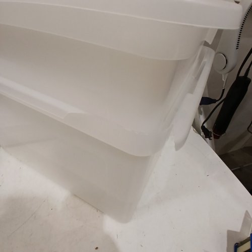 4PK IRIS USA PLASTIC STORAGE BIN TOTE - 33L - CLEAR (MODEL: FB-21E/FB-21EE) image 4