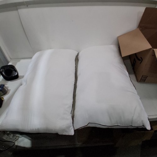 2PK SOFT PILLOW - KING - BROWN/WHITE image 3