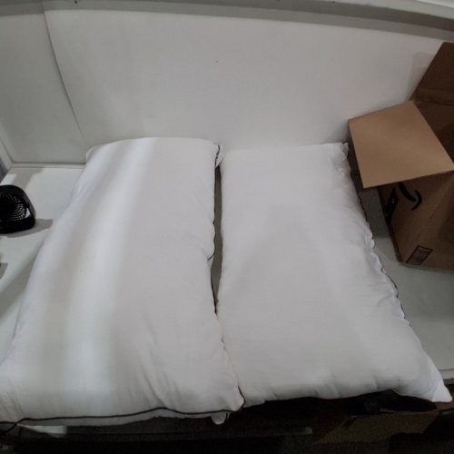 2PK SOFT PILLOW - KING - BROWN/WHITE image 4