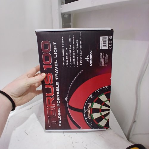 MISSION FOLDING PORTABLE DARTBOARD LIGHT - BLACK (MODEL: TORUS 100) image 4
