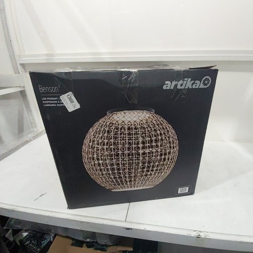 ARTIKA BENSON DIMMABLE PENDANT LIGHT WITH INTEGRATED LED - 36W - 1700LM - 2700K/3000K/3500K/4000K/5000K - 19.8" DIAMETER - UP TO 92.5" LENGTH - BROWN/BLACK (MODEL: BE5C-BL) image 3