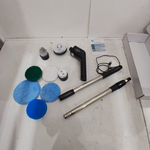 7-IN-1 ELECTRIC SPIN SCRUBBER WITH SEVEN REPLACEABLE BRUSH HEADS - BLACK (MODEL: ANS-8050) image 3