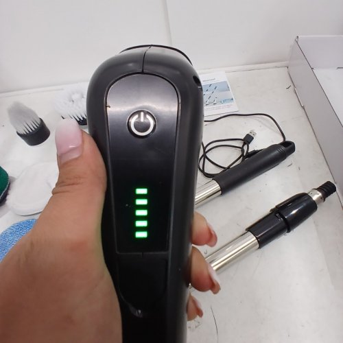 7-IN-1 ELECTRIC SPIN SCRUBBER WITH SEVEN REPLACEABLE BRUSH HEADS - BLACK (MODEL: ANS-8050) image 4