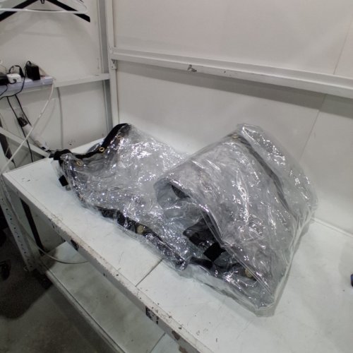 CLEAR WATERPROOF GAZEBO TARPAULIN SIDE WALL COVER TARP - 10FT X 7FT - BLACK/CLEAR image 2
