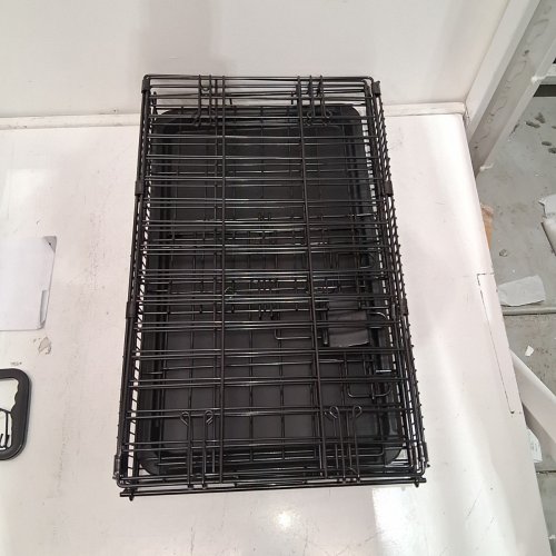 AMAZON BASICS SINGLE DOOR FOLDABLE METAL WIRE DOG CRATE WITH TRAY - 22" - BLACK (MODEL: 9001N-22A) image 3