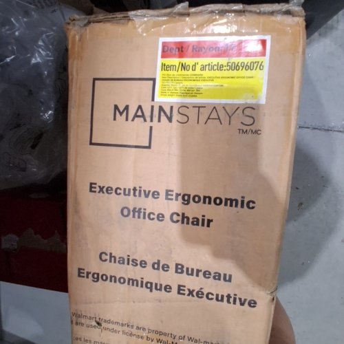 MAINSTAYS EXECUTIVE ERGONOMIC OFFICE CHAIR - 300 LBS MAX - BLACK (ITEM: 50696076) image 2