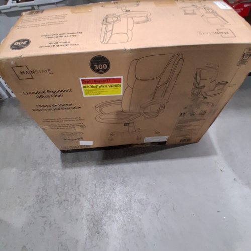 MAINSTAYS EXECUTIVE ERGONOMIC OFFICE CHAIR - 300 LBS MAX - BLACK (ITEM: 50696076) image 3