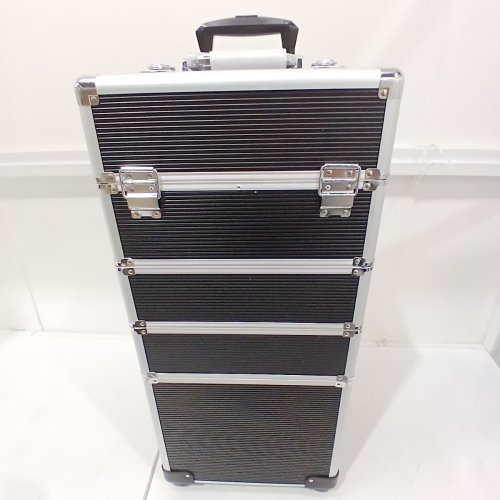 YAHEETECH 4-IN-1 ROLLING MAKEUP TRAIN CASE COSMETIC TRAVEL CASE - 13.5" X 10" X 31" - BLACK (MODEL: 591481) image 5