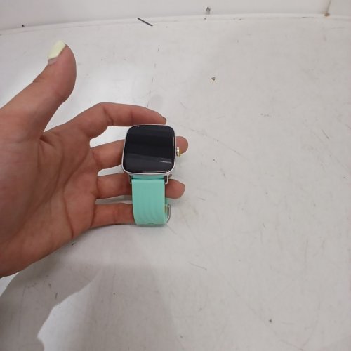 UNISEX SOUYIE AI VOICE SMART WATCH FITNESS TRACKER - 1.85" DISPLAY, 24/7 HEART RATE MONITOR, STRESS/SPO2/SLEEP TRACKER, IP68 WATERPROOF, FOR ANDROID/IOS - SILVER & TEAL (MODEL: IDW28) image 3