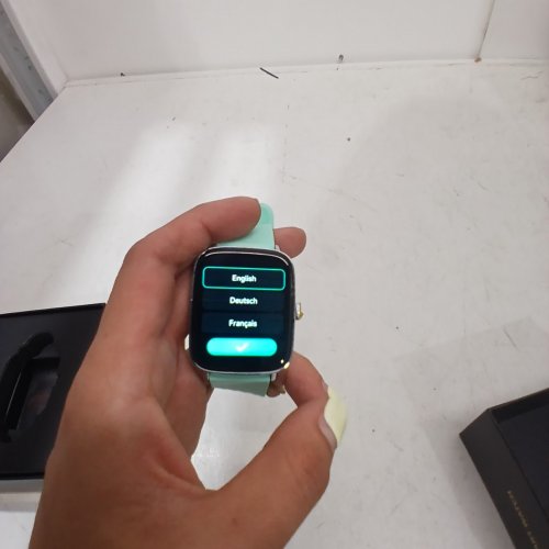 UNISEX SOUYIE AI VOICE SMART WATCH FITNESS TRACKER - 1.85" DISPLAY, 24/7 HEART RATE MONITOR, STRESS/SPO2/SLEEP TRACKER, IP68 WATERPROOF, FOR ANDROID/IOS - SILVER & TEAL (MODEL: IDW28) image 4