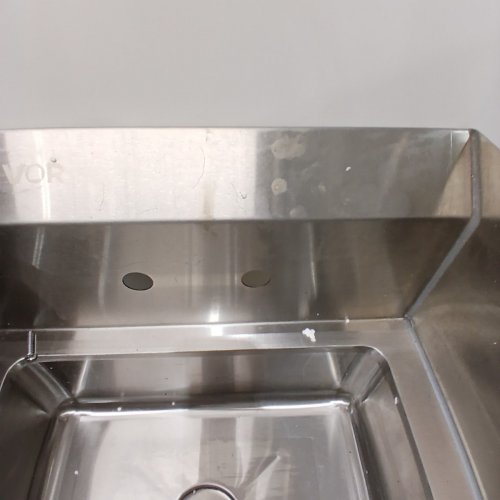 COMMERCIAL HAND SINK WITH FAUCET AND SIDE SPLASH - 15" X 17" X 13" - POLISHED STAINLESS STEEL (MODEL: HS-17-SP) image 4