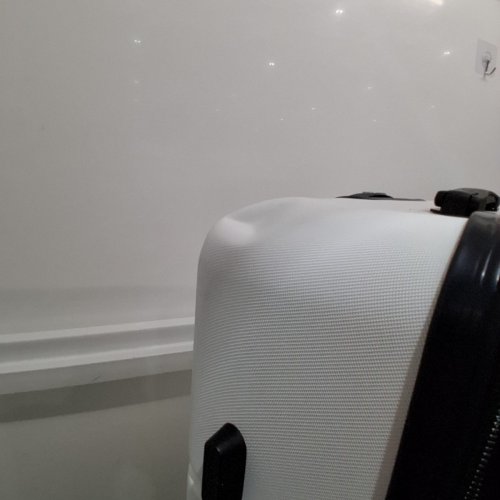 SWEETCRISPY HARDSHELL EXPANDABLE LUGGAGE SUITCASE WITH SPINNER WHEELS & TSA LOCK - 28" - WHITE/BLACK (MODEL: XLX-28WT) image 4