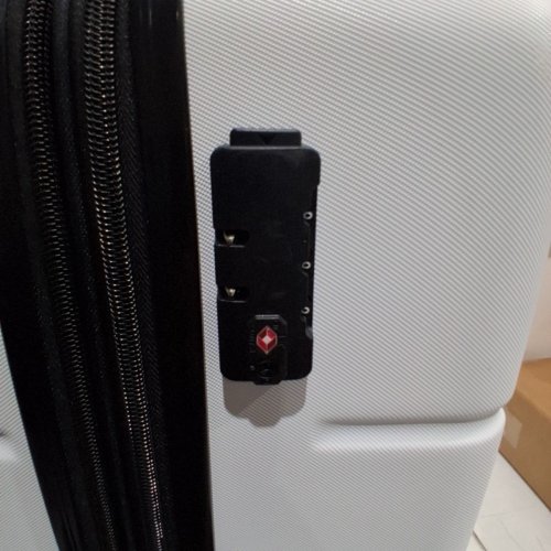 SWEETCRISPY HARDSHELL EXPANDABLE LUGGAGE SUITCASE WITH SPINNER WHEELS & TSA LOCK - 28" - WHITE/BLACK (MODEL: XLX-28WT) image 5