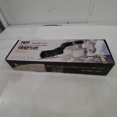 YKYI 2-IN-1 ELECTRIC BARBECUE GRILL BRUSH - 3-SPEED POWER CONTROL, 25W - BLACK (MODEL: ANS-8057) image 5