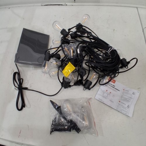 ADDLON SOLAR STRING LIGHTS OUTDOOR WATERPROOF WITH REMOTE - 48FT - BLACK image 4