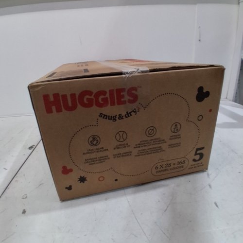 168PK BABY DISNEY HUGGIES SNUG AND DRY DIAPERS - SIZE 5 - MICKEY MOUSE image 3