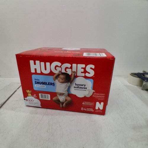 84PK HUGGIES LITTLE SNUGGLERS DIAPERS - SIZE NB image 2