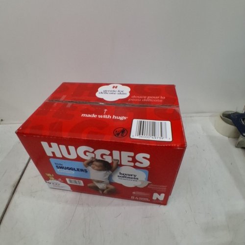 84PK HUGGIES LITTLE SNUGGLERS DIAPERS - SIZE NB image 3