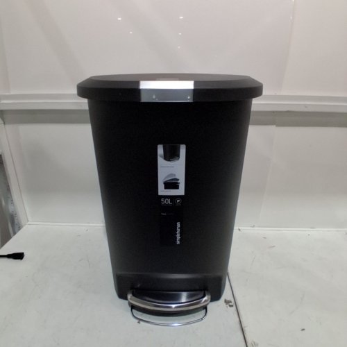 SIMPLEHUMAN SEMI-ROUND TRASH CAN - 50L - BLACK (MODEL: CW1355) image 2