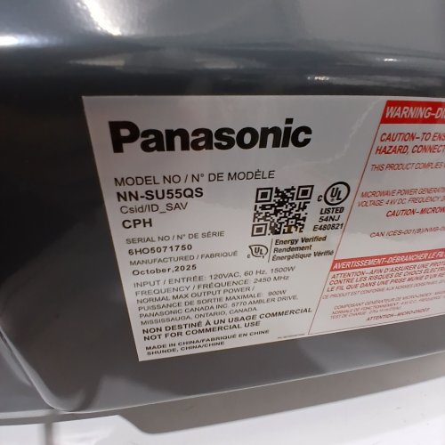 PANASONIC MICROWAVE OVEN - 1.1 CU. FT / 900W / 120 V - BLACK (MODEL: NN-SU55QS) image 5